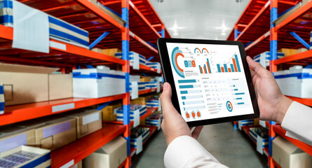 Business data dashboard provide business intelligence analytic for marketing strategy planning snugly with big data set to analyze customer demands and foreseeing business future