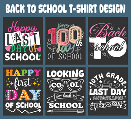 Back to school t shirt design collection