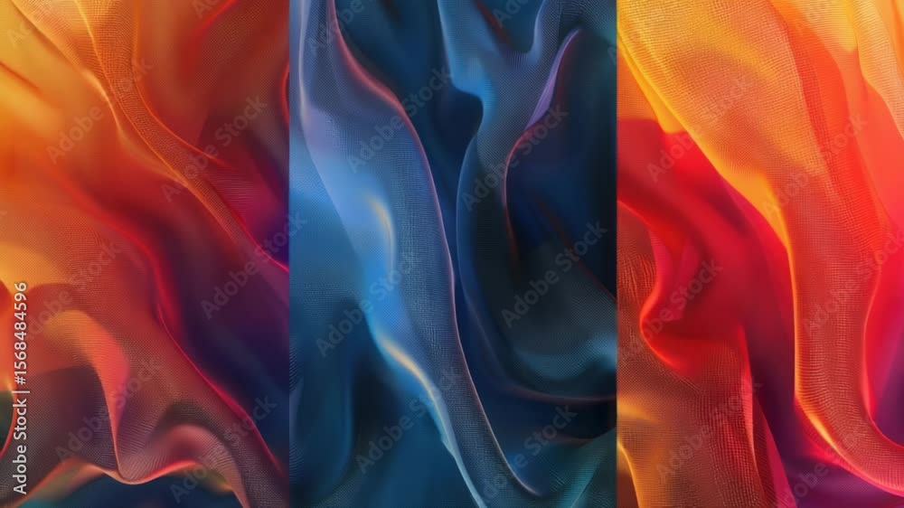 Aufkleber Four different colored fabric textures, suitable for design and illustration projects