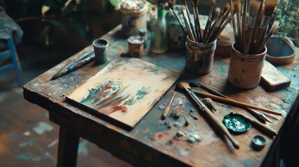 Get painting tools ready.
