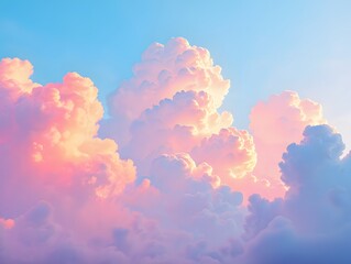 Pastel sky aesthetic background wallpaper pink clouds fluffy sky dreamy sky wallpaper