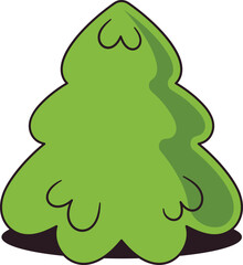 Evergreen Christmas tree vector illustration