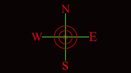 Abstract  animation futuristic Hud radar Chieveley user interface target searching icon concept, simple navigation 4k video animation. - Powered by Adobe