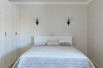 interior design. interior photography of an apartment for rent. One-room apartment with a simple...