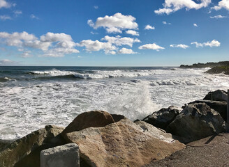 waves on the beach