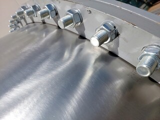 Flange Assembly With Bolts and Nuts Used in Mechanical Applications and Manufacturing Settings