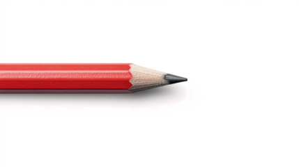 a red pencil isolated on a transparent background,