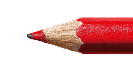 a red pencil isolated on a transparent background,