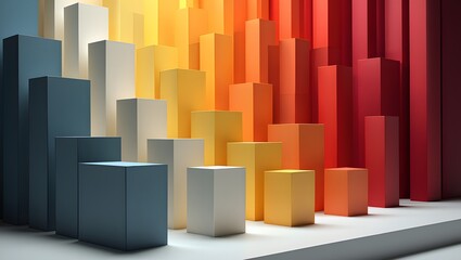 Abstract background with colorful columns for presentation and business concept use
