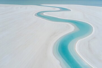 Aerial view of lençóis maranhenses national park brazil with blue lagoons and white sand