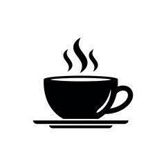 Hot Coffee Cup Icon for Cafe and Beverage Branding