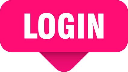 login sticker. login sign on transparent background