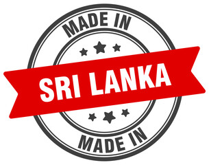 Made in Sri Lanka round sign. Made in Sri Lanka stamp.