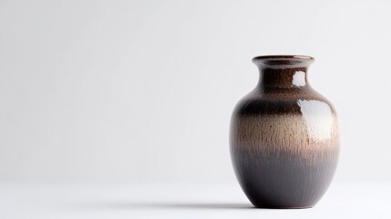 Stylish ceramic vase for decoration, shown alone on a white background.
