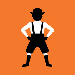 Lederhosen Silhouette Graphic Vector Icon