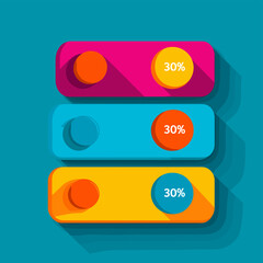 Fototapeta premium Clear data representation for infographics.