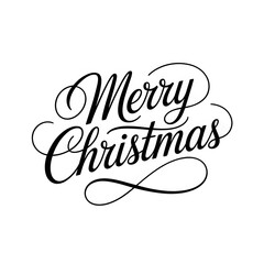 Elegant Merry Christmas Calligraphy for Festive Designs