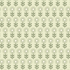 Floral Deco seamless vector pattern