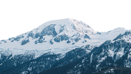 snowy mountain on transparent background png

