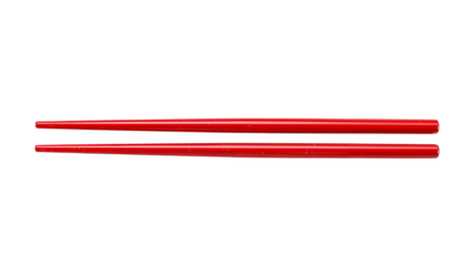 red chopsticks isolated on transparent background png
