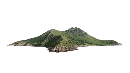 mountain landscape isolated on transparent background png
