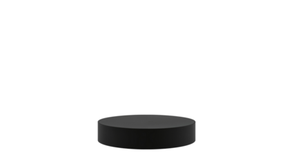 black podium display for products isolated on transparent background png
