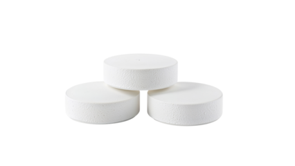 Stack of white pills Isolated on Transparent Background PNG