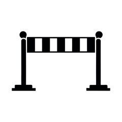 Security Barrier Black Vector Flat Symbol