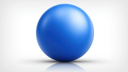 A smooth, vibrant blue sphere stands out against a soft, neutral background, creating a modern and minimalist aesthetic, Ideal for use in design, advertising