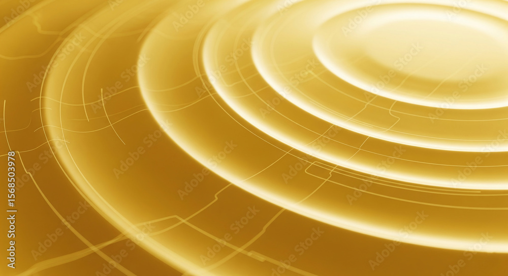 Poster abstract gold concentric circles with subtle lines, creating a dynamic and luxurious visual effect, 
