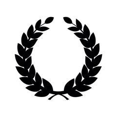 Wreath Black Silhouette Holiday Icon