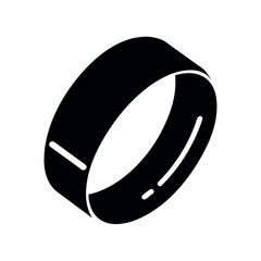 Wristband Simple Black Silhouette Symbol