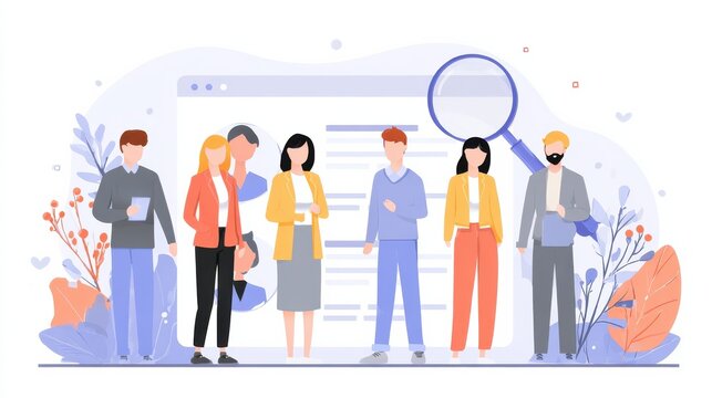 HR service abstract concept vector illustration set. Apply for job, job seekers, career advice, hiring, start career, search for work, employee profile, corporate website, menu bar abstract metaphor.