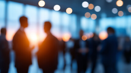 Colleagues Networking at a Corporate Event in a Modern Office