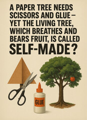 Sufi-Inspired Poster Asking: If Paper Birds Require Makers—Who Then Designed the Living Ones That Sing?