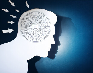 The scene is full of confusion and uncertainty.  Mental health, brain disorder
