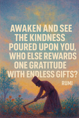 Sufi Poster on Gratefulness to the Creator and the Beauty of Divine Remembrance