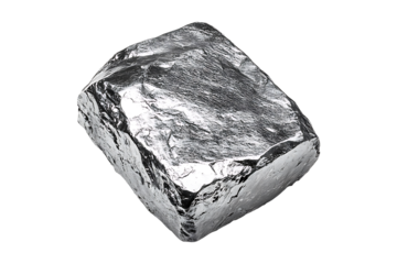 raw silver isolated on a transparent background