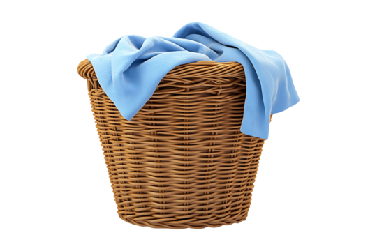 Laundry hamper isolated on a transparent background