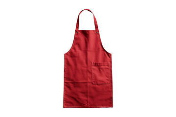 Red apron isolated on a transparent background