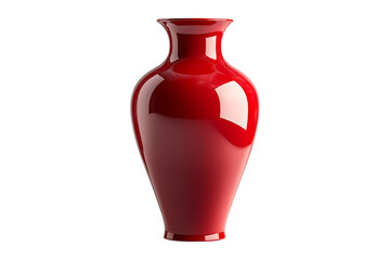 red vase isolated on a transparent background