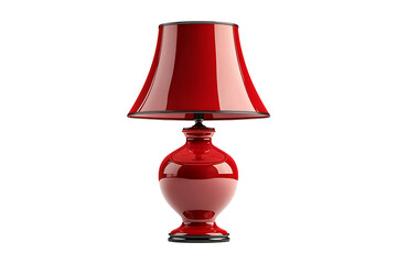 Red lamp isolated on a transparent background