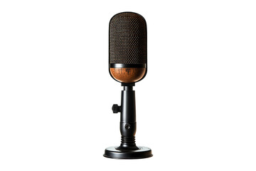 Retro style microphone isolated on a transparent background