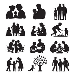 Family Interaction and Growth Icons: Parenthood, Education, and Togetherness
