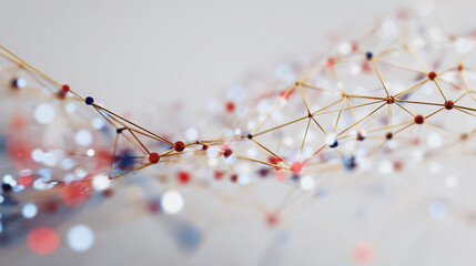 Abstract technology white background. Earth network with glowing nodes and net lines business connection of lines from nodes It is connected to endless nodes and represents the innovation 