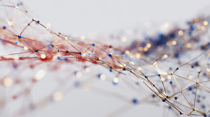 Abstract technology white background. Earth network with glowing nodes and net lines business connection of lines from nodes It is connected to endless nodes and represents the innovation 
