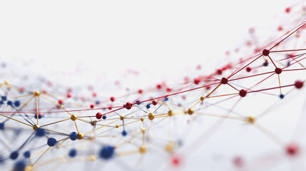 Abstract technology white background. Earth network with glowing nodes and net lines business connection of lines from nodes It is connected to endless nodes and represents the innovation 