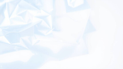 Crumpled polyethylene surface texture. Realistic wrinkled plastic material with glossy highlights and detailed fold