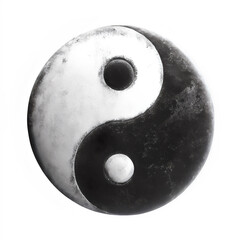 Yin yang symbol art on transparent background
