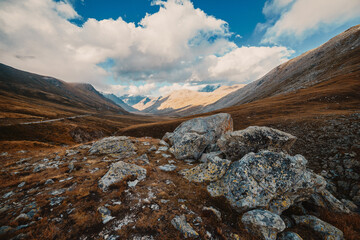 mountain landscape with blue sky